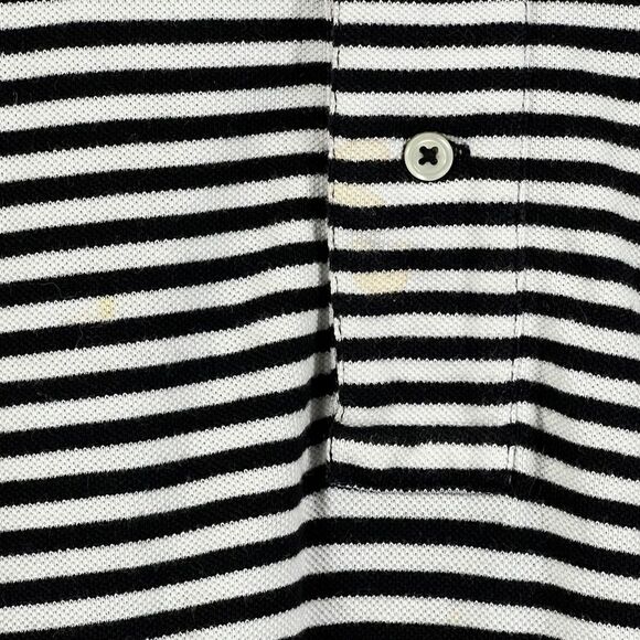 Mens Polo Ralph Lauren Black and White Striped Shirt 0648 - Picture 4 of 12